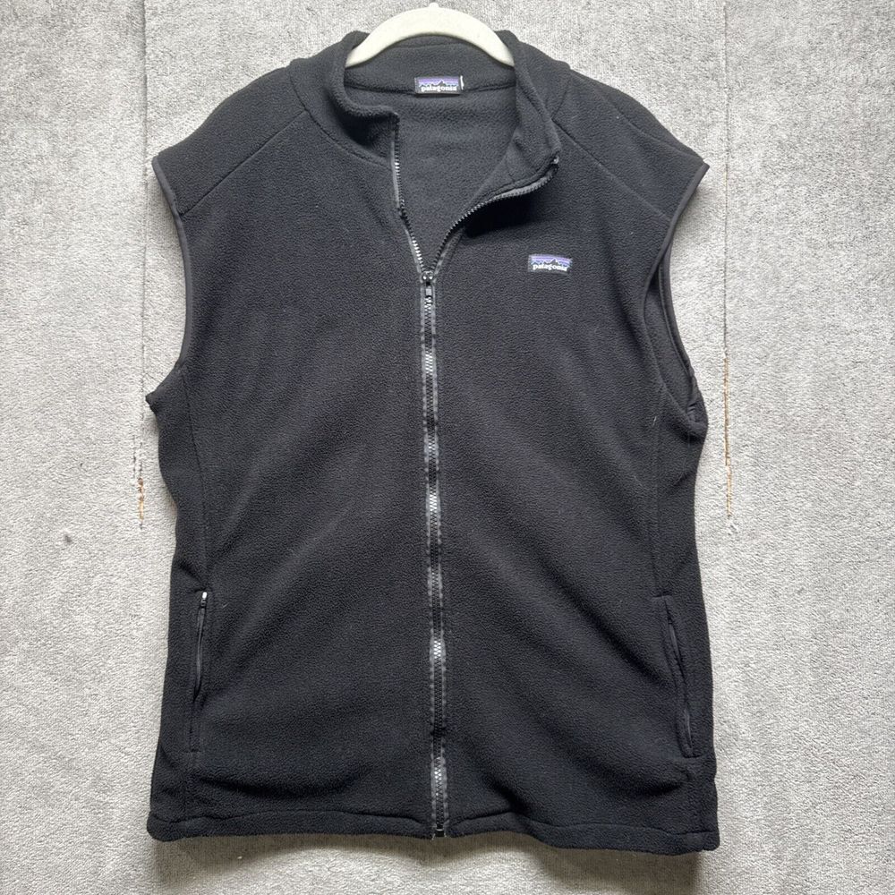 Patagonia Vest Womens S Black Zip Fleece Synchilla Outdoor Gorpcore Granola